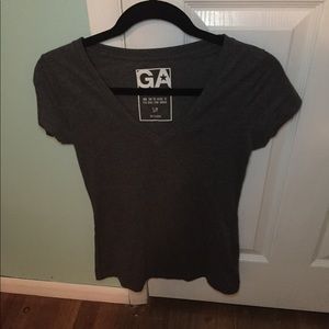 NEW Garage Charcoal Grey Vneck Tshirt